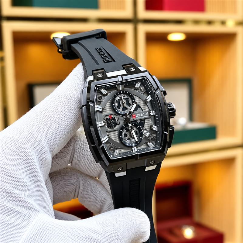 Foto real Curren 8488 negro y gris