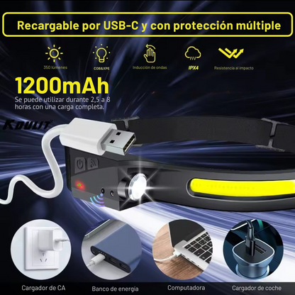 Linterna Frontal LED Recargable